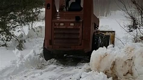 skid steer snow plow youtube|homemade skid steer snow plow.